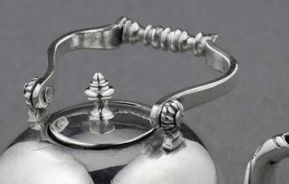 18th Century Dutch Silver Miniature Toy Kettle  - Arnoldus van Geffen